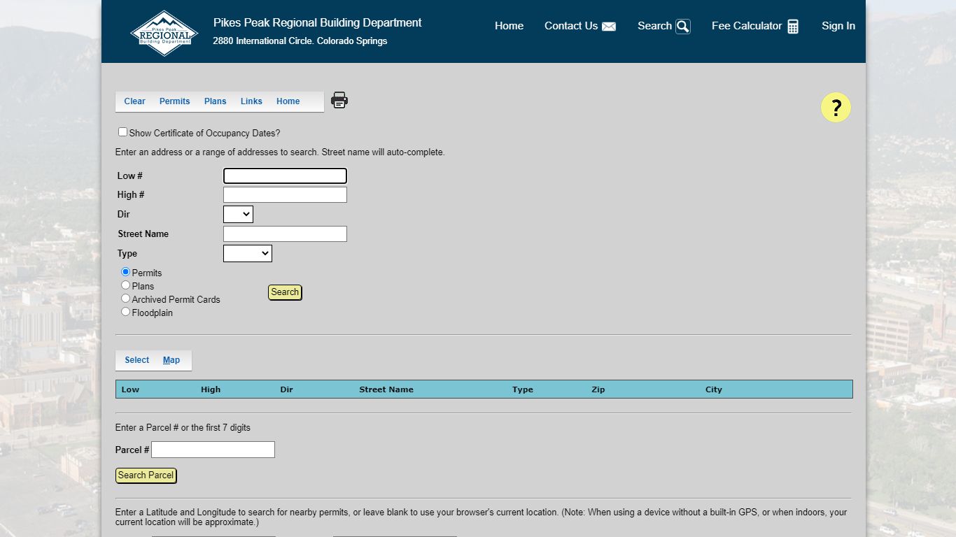 Address Search - PPRBD